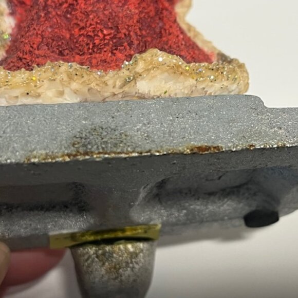 K’s Collection Christmas Santa Claus Stocking Holder Mantle Holiday Decor 4.75"H - Picture 11 of 13